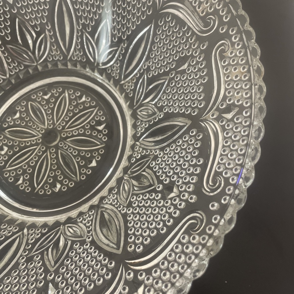 Vintage 1940's HERITAGE HOBNAIL Federal Glass Fruit Serving Bowl 10.5" - Picture 3 of 5